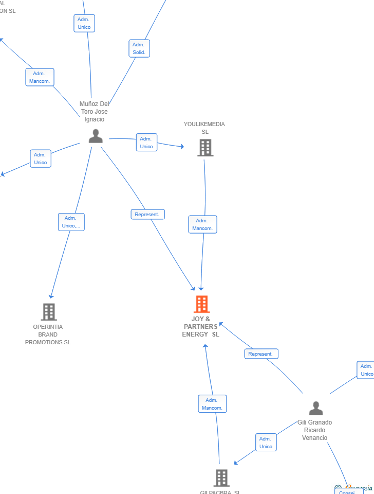 Vinculaciones societarias de JOY & PARTNERS ENERGY SL