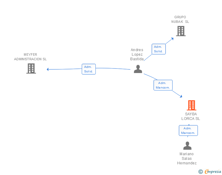 Vinculaciones societarias de SAYBA LORCA SL