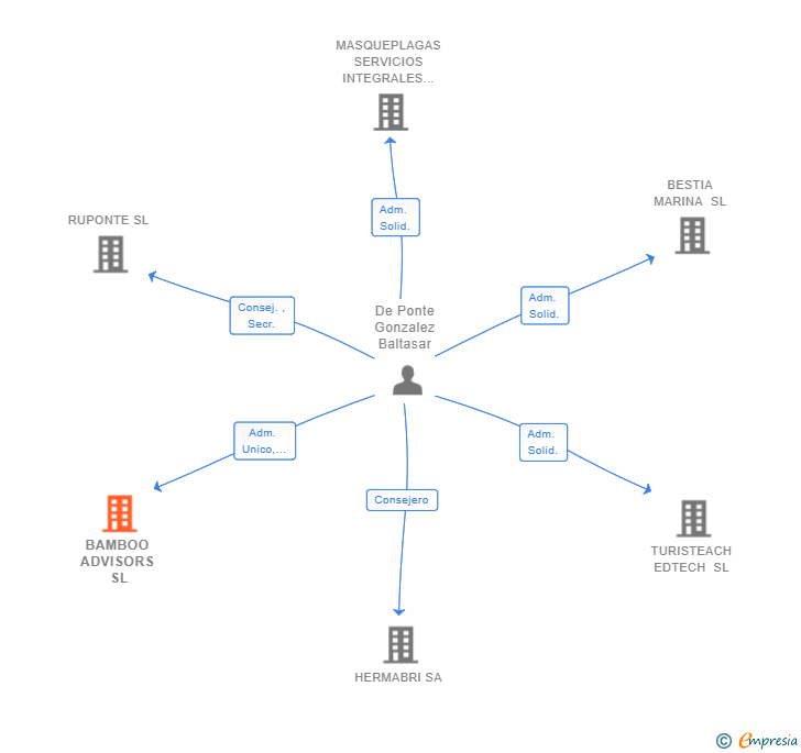 Vinculaciones societarias de BAMBOO ADVISORS SL