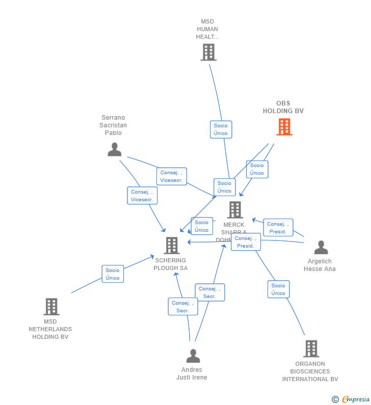 Vinculaciones societarias de OBS HOLDING BV