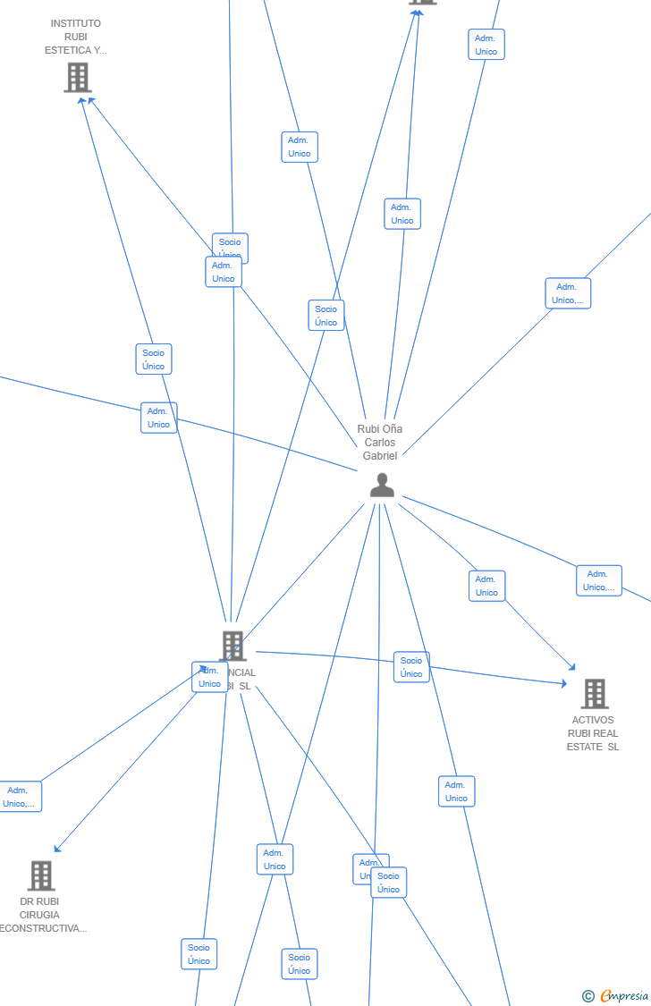 Vinculaciones societarias de INSTITUTO RUBI CIRUGIA PLASTICA BILBAO SL