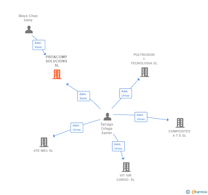 Vinculaciones societarias de PRO&COMP SOLUCIONS SL