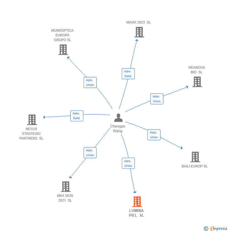 Vinculaciones societarias de LUMINA PIEL SL