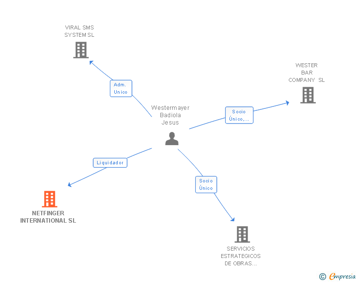 Vinculaciones societarias de NETFINGER INTERNATIONAL SL