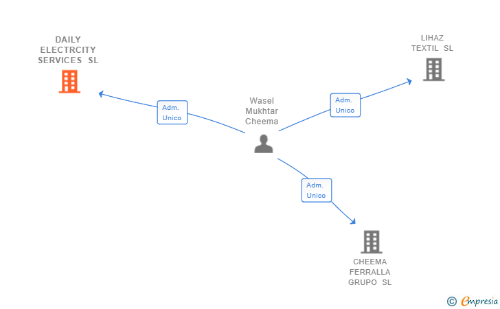 Vinculaciones societarias de DAILY ELECTRCITY SERVICES SL