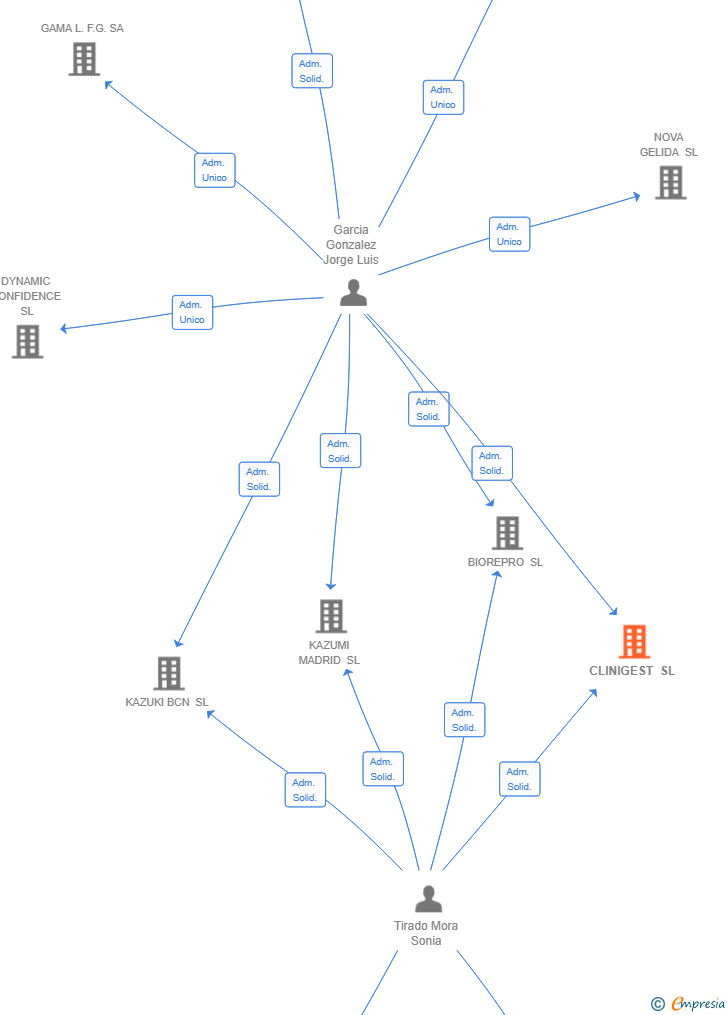 Vinculaciones societarias de CLINIGEST SL