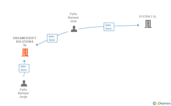 Vinculaciones societarias de DREAMEDSOFT SOLUTIONS SL