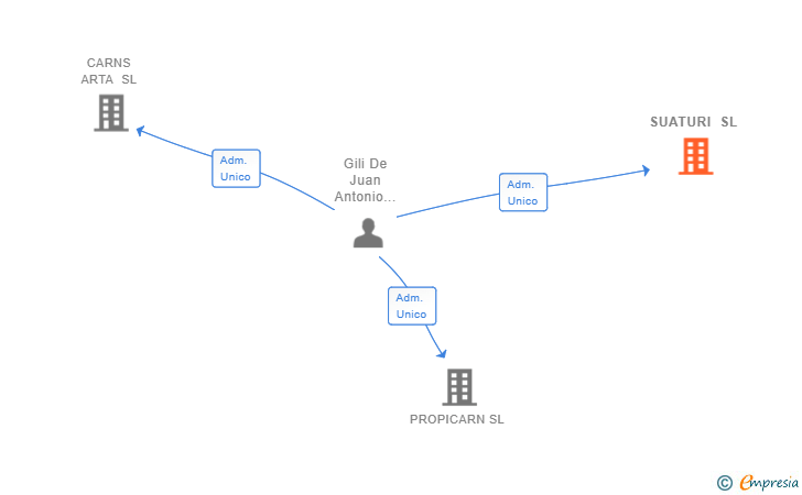 Vinculaciones societarias de SUATURI SL