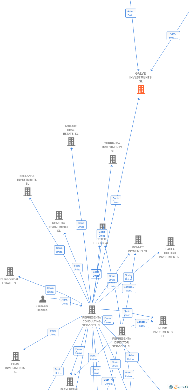 Vinculaciones societarias de GALVE INVESTMENTS SL