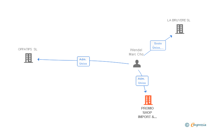 Vinculaciones societarias de PROMO SHOP IMPORT & EXPORT SL