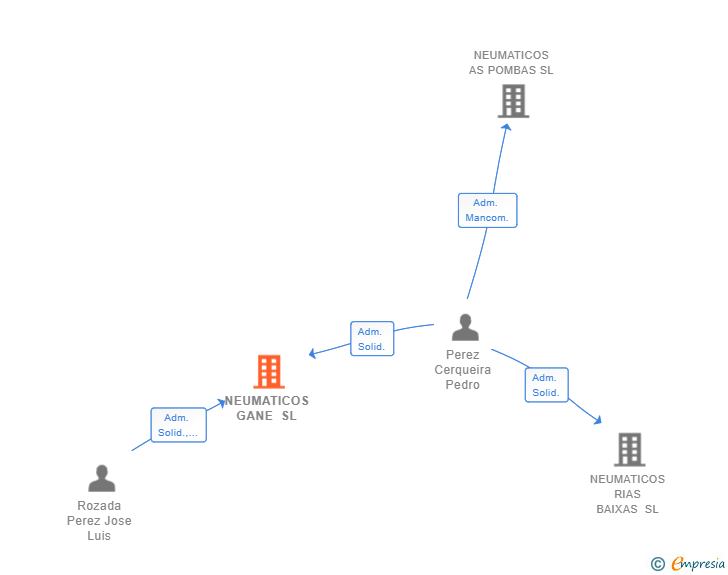 Vinculaciones societarias de NEUMATICOS GANE SL