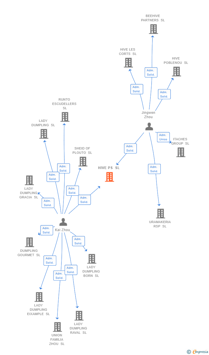 Vinculaciones societarias de HIVE PS SL