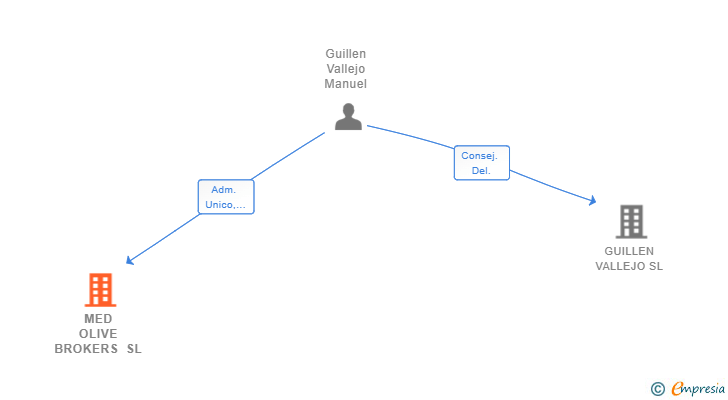Vinculaciones societarias de MED OLIVE BROKERS SL