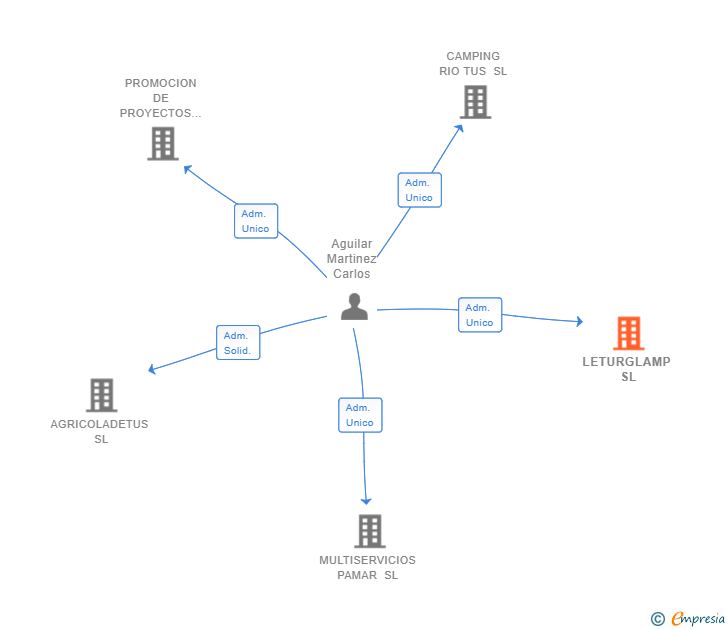 Vinculaciones societarias de LETURGLAMP SL