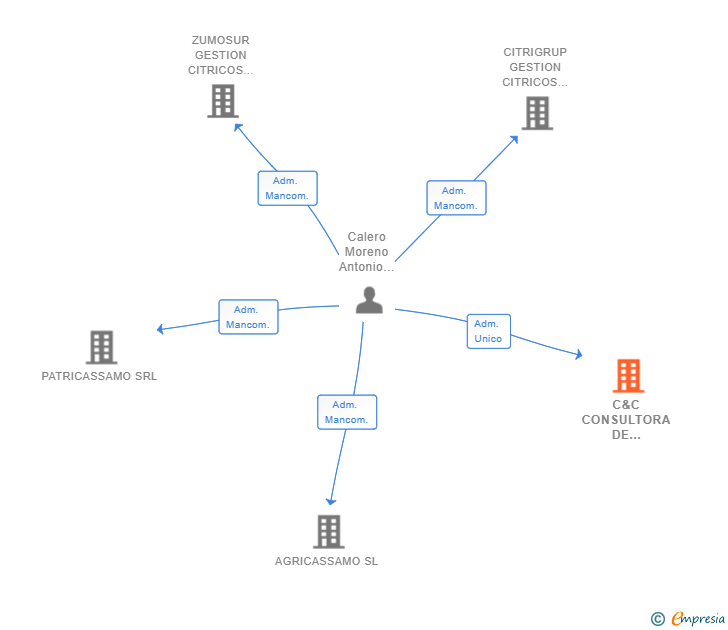 Vinculaciones societarias de C&C CONSULTORA DE DESARROLLO PROYECTOS EMPRESARIALES SL