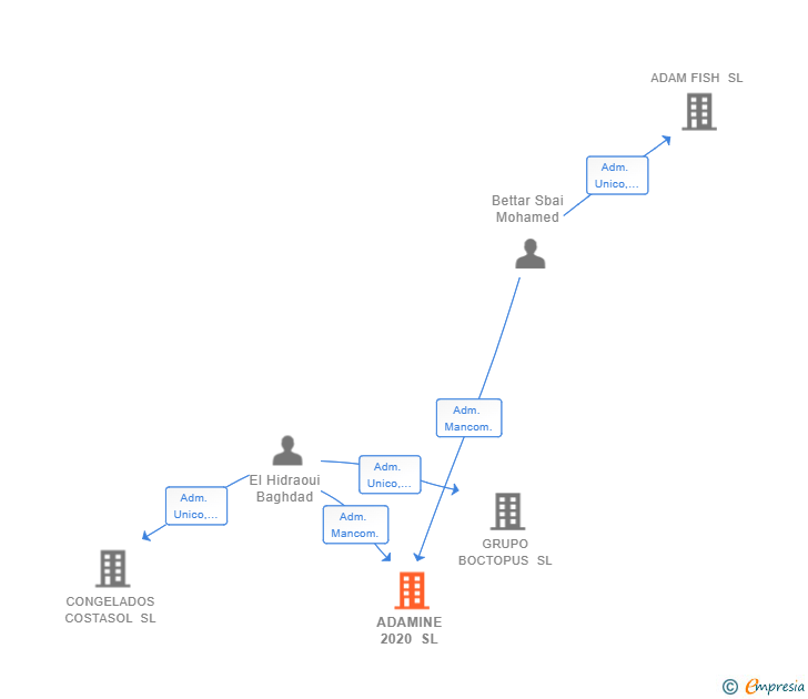 Vinculaciones societarias de ADAMINE 2020 SL