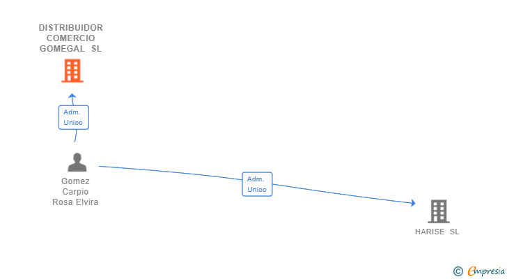 Vinculaciones societarias de DISTRIBUIDOR COMERCIO GOMEGAL SL