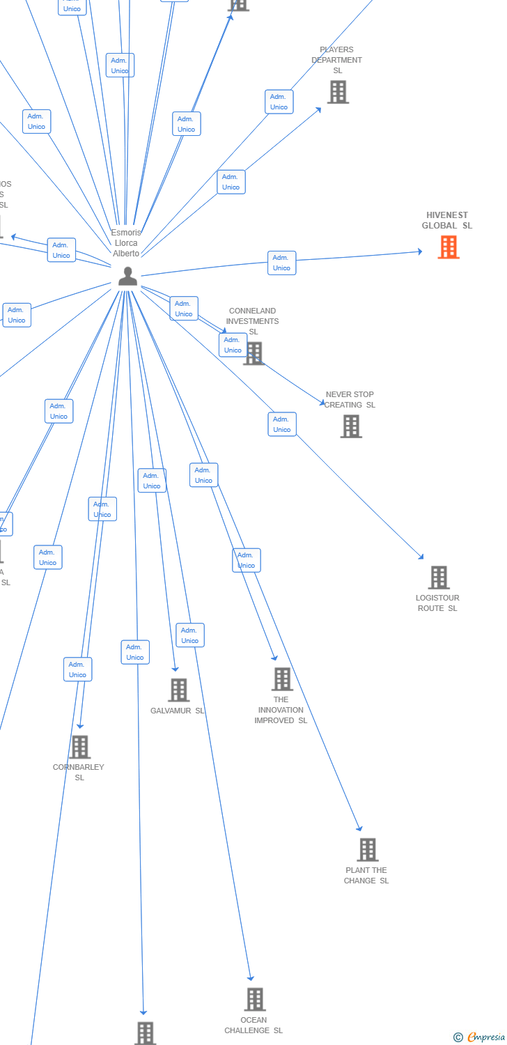 Vinculaciones societarias de HIVENEST GLOBAL SL