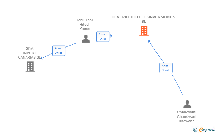 Vinculaciones societarias de TENERIFEHOTELESINVERSIONES SL