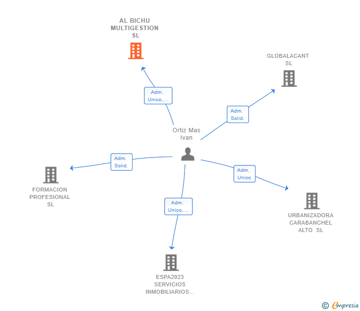 Vinculaciones societarias de AL BICHU MULTIGESTION SL