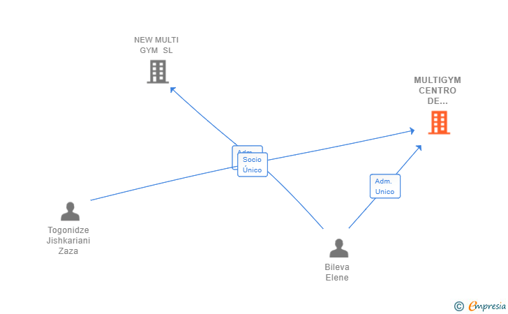 Vinculaciones societarias de MULTIGYM CENTRO DE ENTRENAMIENTO SL