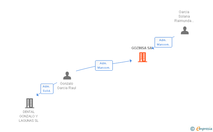 Vinculaciones societarias de GOZINSA SA