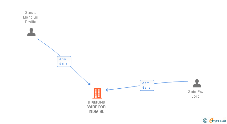 Vinculaciones societarias de DIAMOND WIRE FOR INDIA SL
