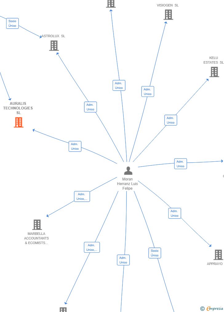 Vinculaciones societarias de AURALIS TECHNOLOGIES SL