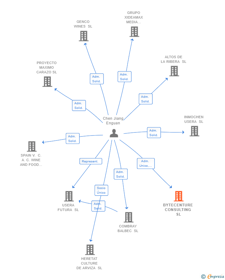 Vinculaciones societarias de BYTECENTURE CONSULTING SL
