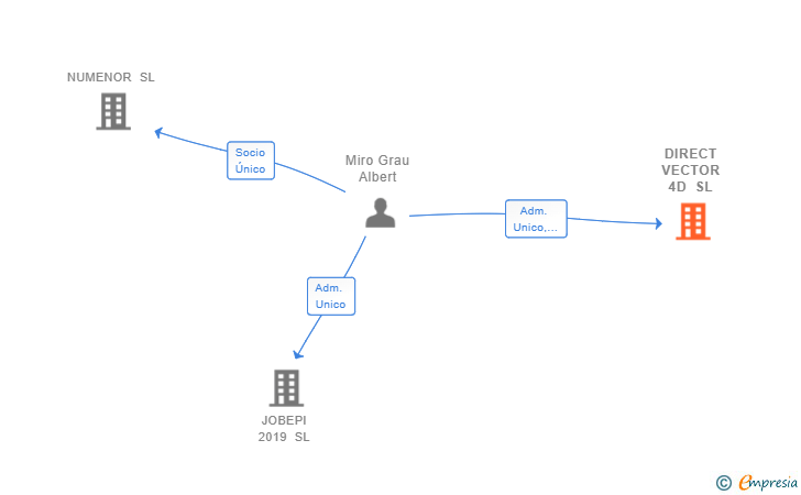 Vinculaciones societarias de DIRECT VECTOR 4D SL