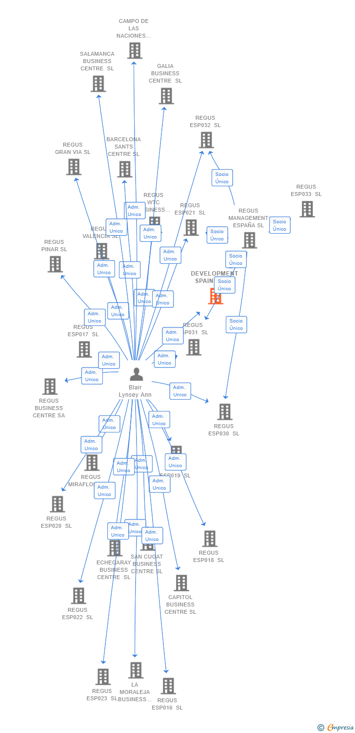 Vinculaciones societarias de DEVELOPMENT SPAIN 01 SL