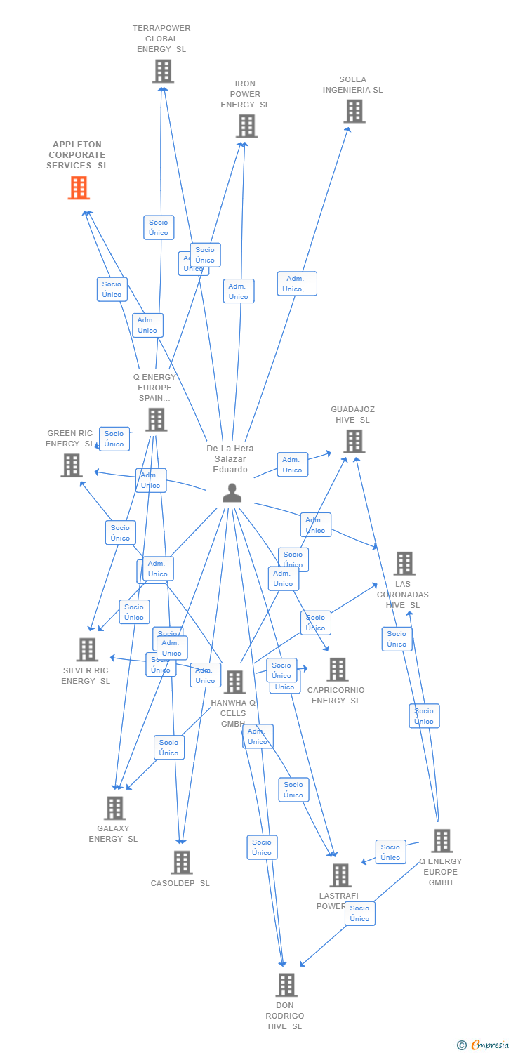 Vinculaciones societarias de APPLETON CORPORATE SERVICES SL