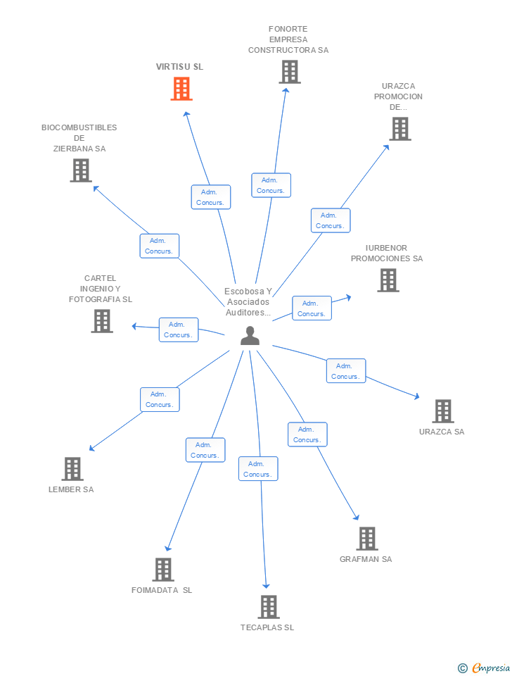 Vinculaciones societarias de VIRTISU SL