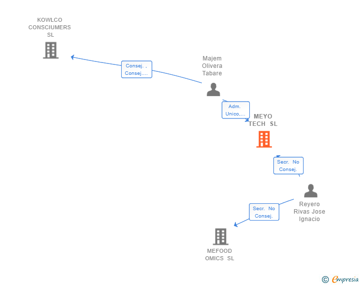 Vinculaciones societarias de MEYO TECH SL