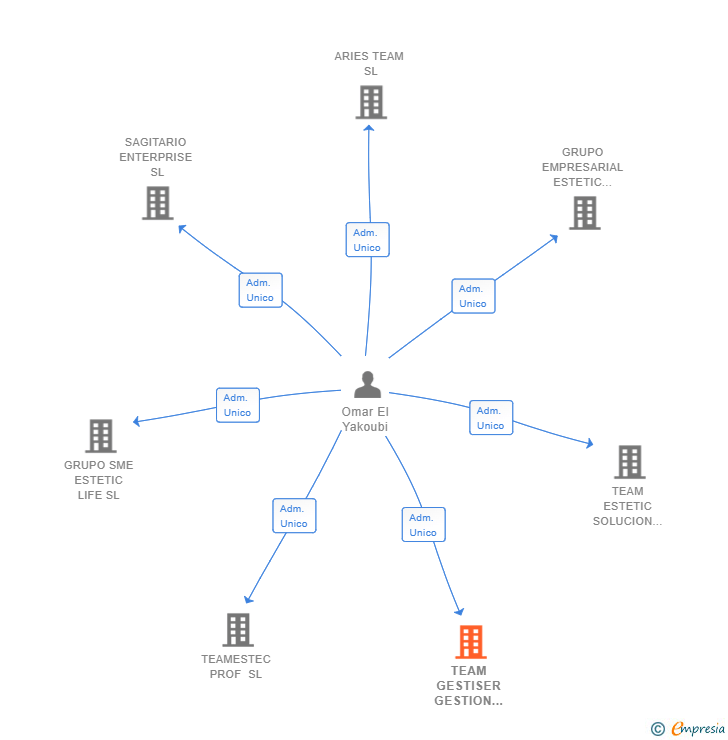 Vinculaciones societarias de TEAM GESTISER GESTION INTELIGENTE SL