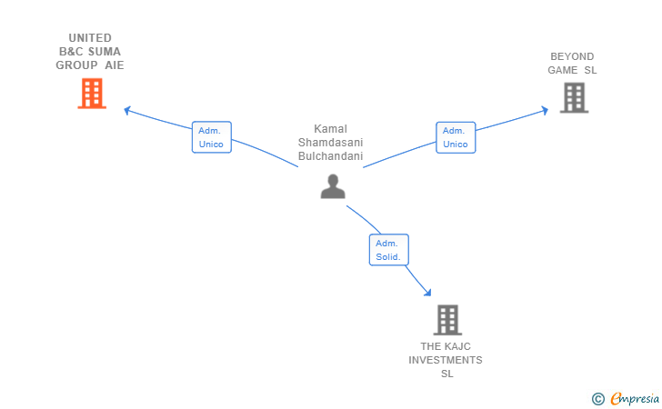 Vinculaciones societarias de UNITED B&C SUMA GROUP AIE