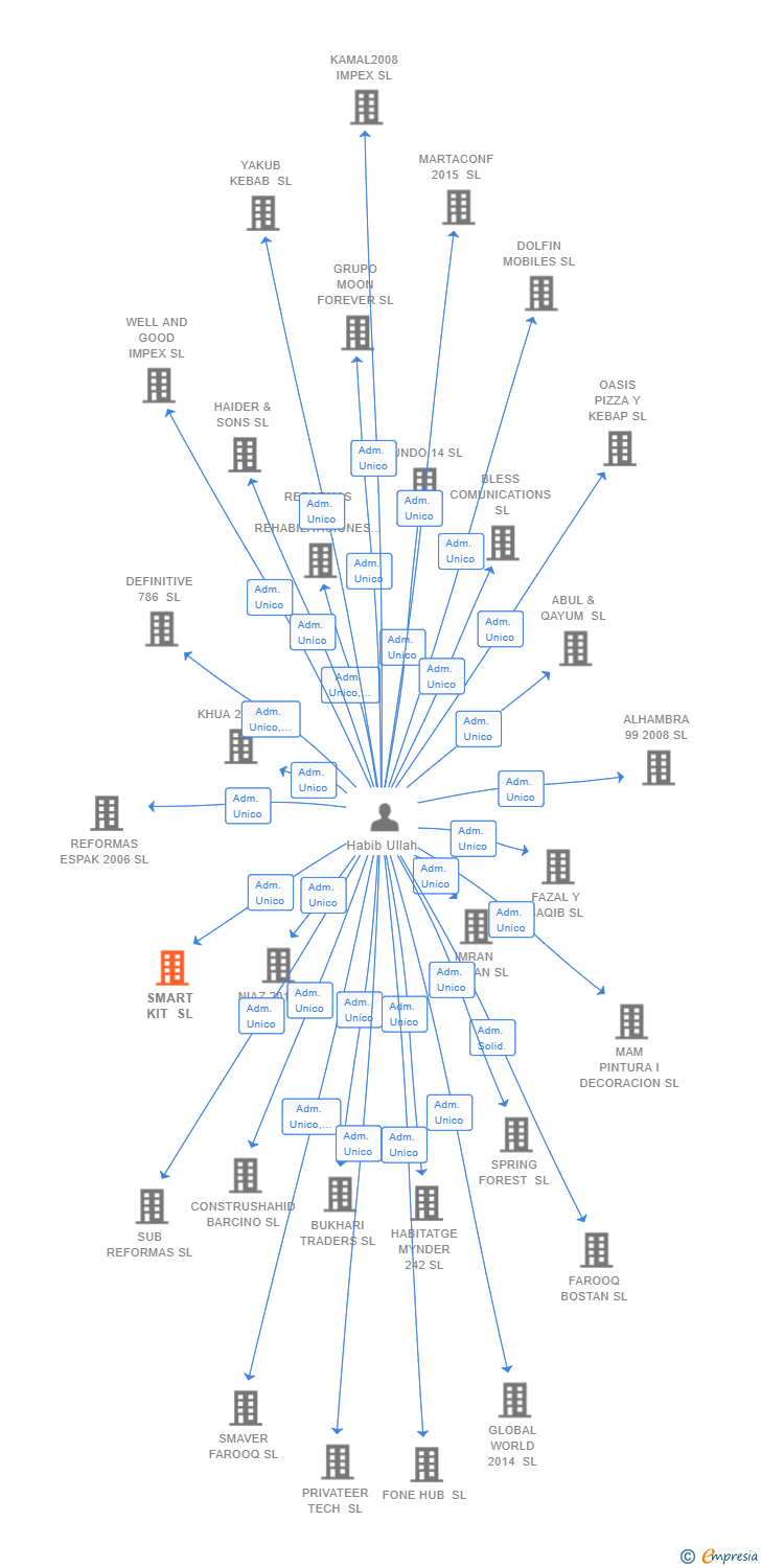 Vinculaciones societarias de SMART KIT SL