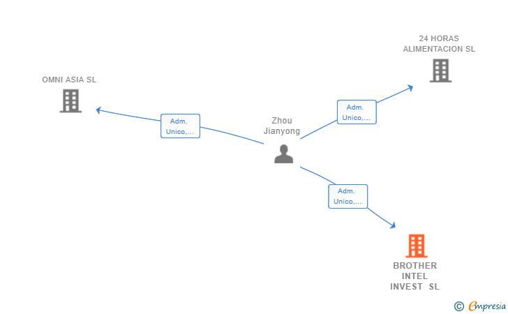Vinculaciones societarias de BROTHER INTEL INVEST SL