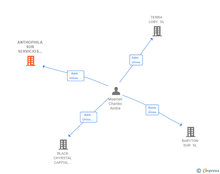 Vinculaciones societarias de ANTHOPHILA SUR SERVICIOS INMOBILIARIOS SL