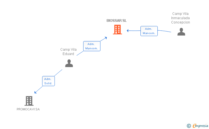 Vinculaciones societarias de BIOSSAR SL