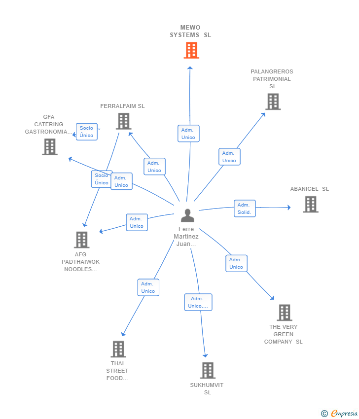 Vinculaciones societarias de MEWO SYSTEMS SL