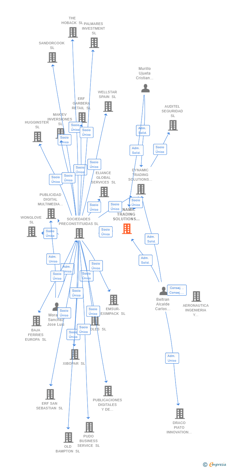 Vinculaciones societarias de DYNAMIC TRADING SOLUTIONS ESPAÑA SL