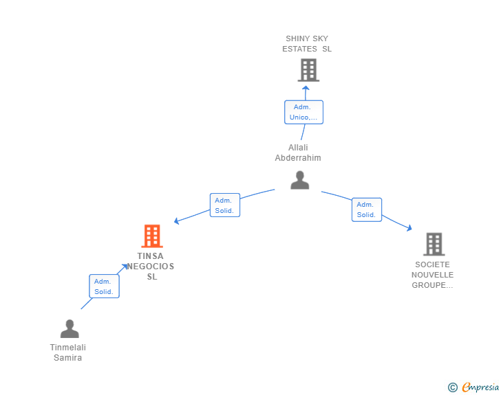 Vinculaciones societarias de TINSA NEGOCIOS SL