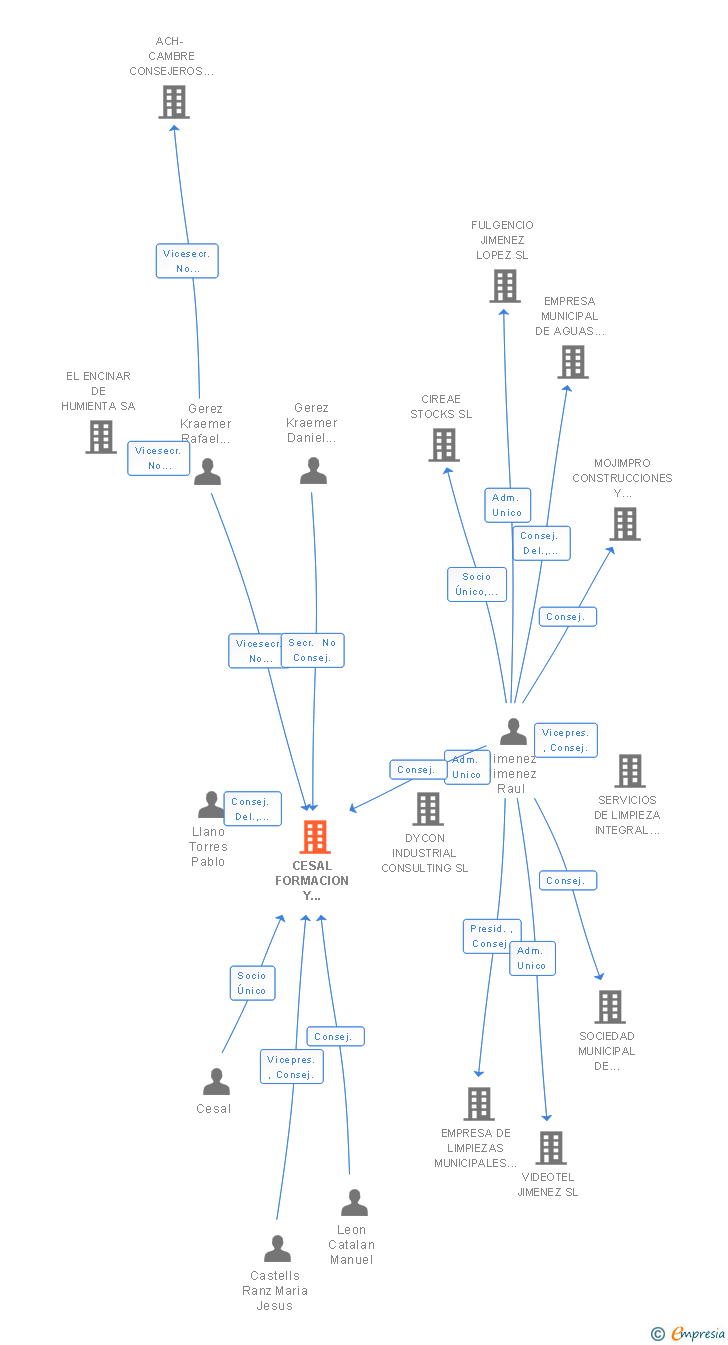 Vinculaciones societarias de CESAL EDUCACION Y SERVICIOS SL