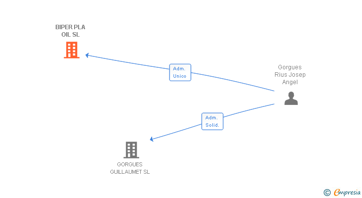 Vinculaciones societarias de BIPER PLA OIL SL