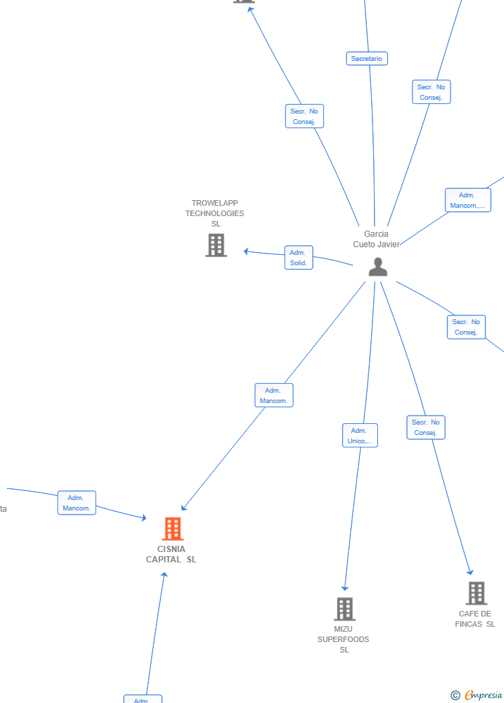 Vinculaciones societarias de CISNIA CAPITAL SL