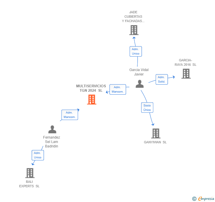 Vinculaciones societarias de MULTISERVICIOS TGN 2024 SL