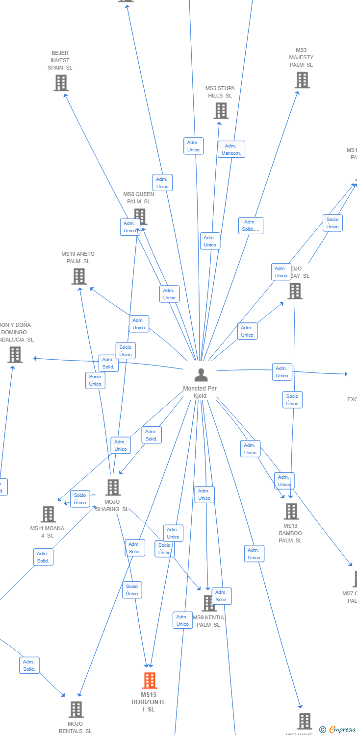 Vinculaciones societarias de MS15 HORIZONTE I SL
