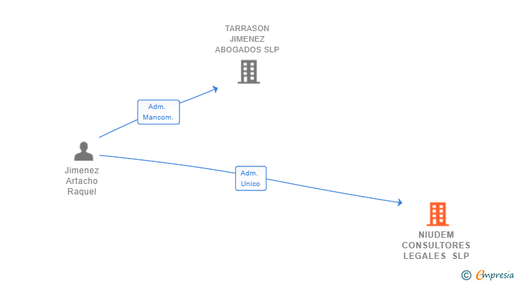 Vinculaciones societarias de NIUDEM CONSULTORES LEGALES SLP