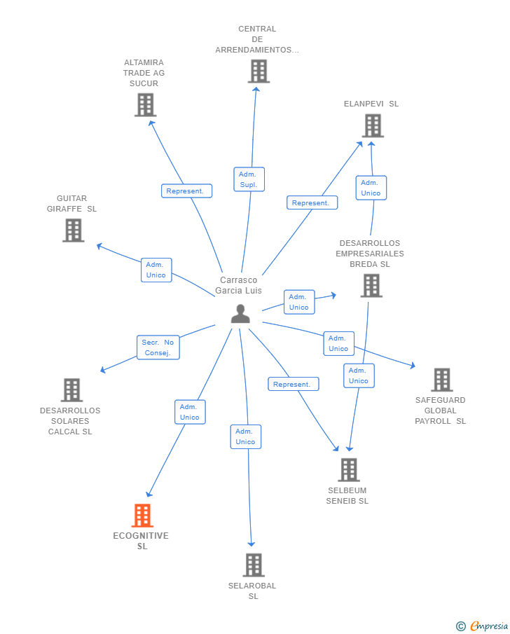 Vinculaciones societarias de ECOGNITIVE SL